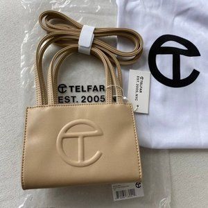 Telfar Small Cream Shopping Bag